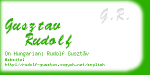 gusztav rudolf business card